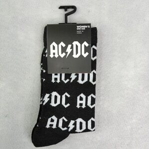 AC/DC Novelty Socks Womens Shoe Size 6-9.5 Band Merch